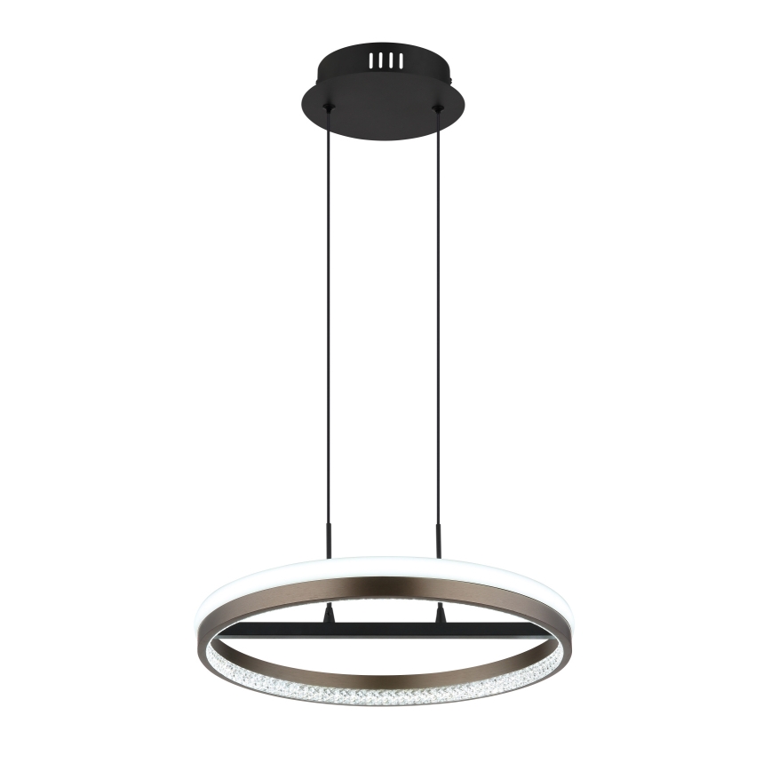 Globo - LED Luster na lanku LED/40W/230V 3000/4000/6000K pr. 39,7 cm hnedá