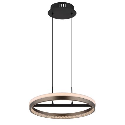 Globo - LED Luster na lanku LED/40W/230V 3000/4000/6000K pr. 39,7 cm hnedá
