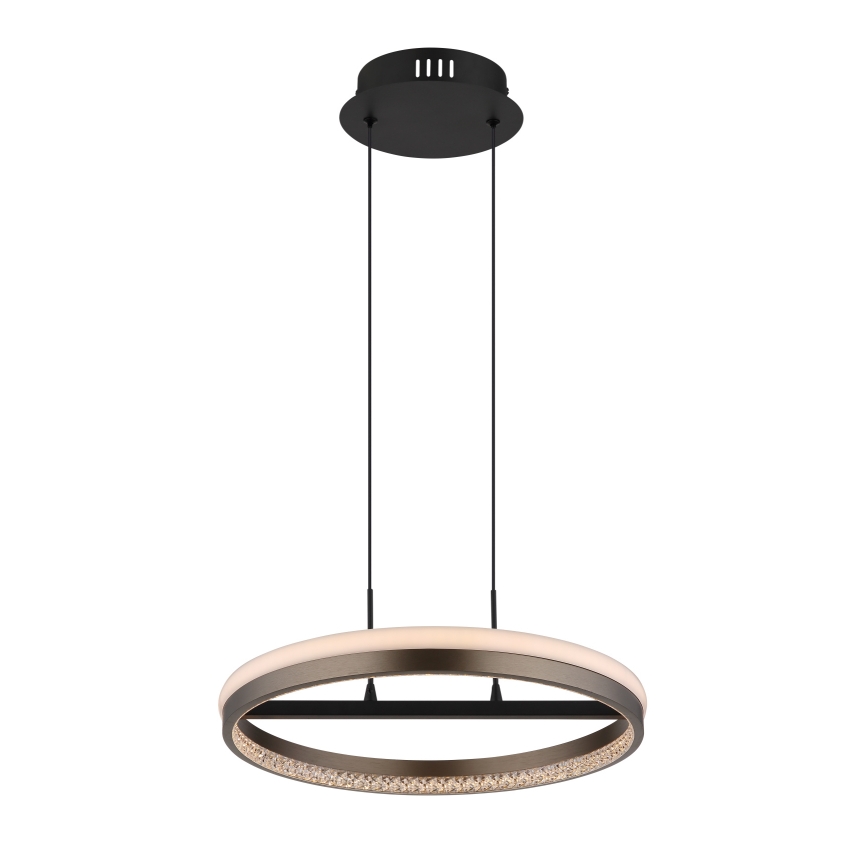 Globo - LED Luster na lanku LED/40W/230V 3000/4000/6000K pr. 39,7 cm hnedá