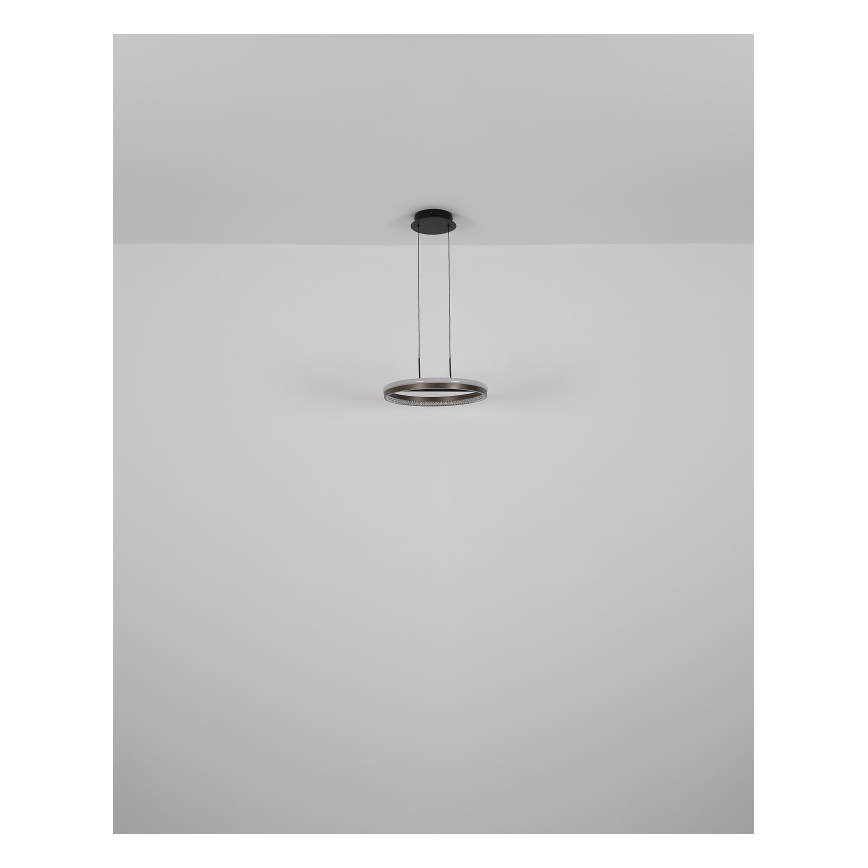 Globo - LED Luster na lanku LED/40W/230V 3000/4000/6000K pr. 39,7 cm hnedá