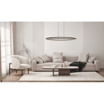 Globo - LED Luster na lanku LED/60W/230V 3000/4000/6000K hnedá