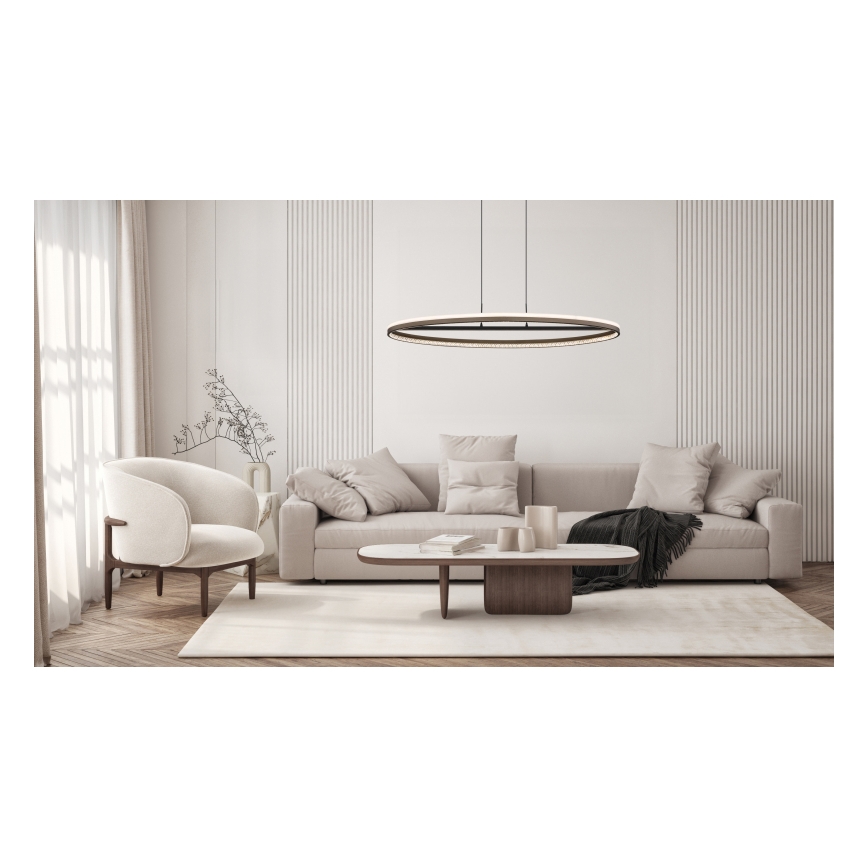 Globo - LED Luster na lanku LED/60W/230V 3000/4000/6000K hnedá
