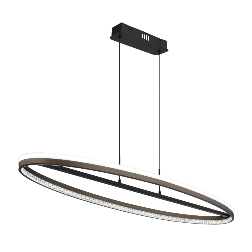 Globo - LED Luster na lanku LED/60W/230V 3000/4000/6000K hnedá