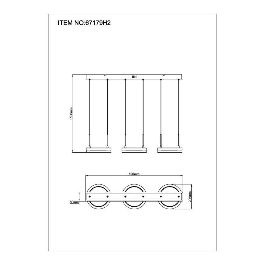 Globo - LED luster na lanku LED/40W/230V 3000/4000/6000K