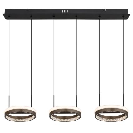 Globo - LED Luster na lanku LED/40W/230V 3000/4000/6000K hnedá