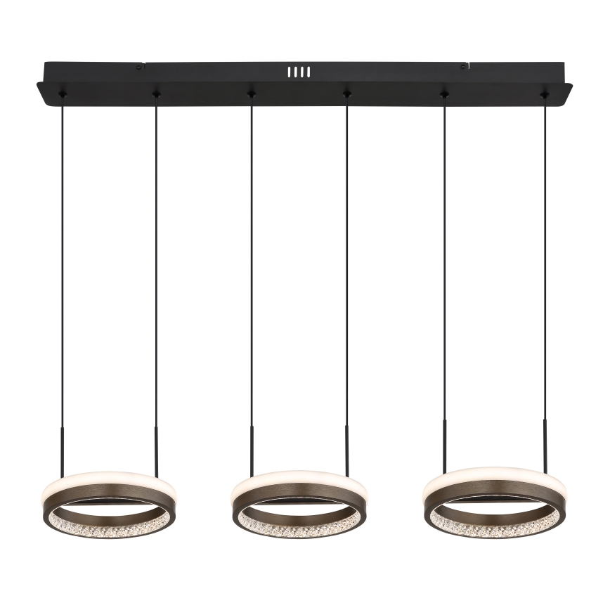 Globo - LED Luster na lanku LED/40W/230V 3000/4000/6000K hnedá