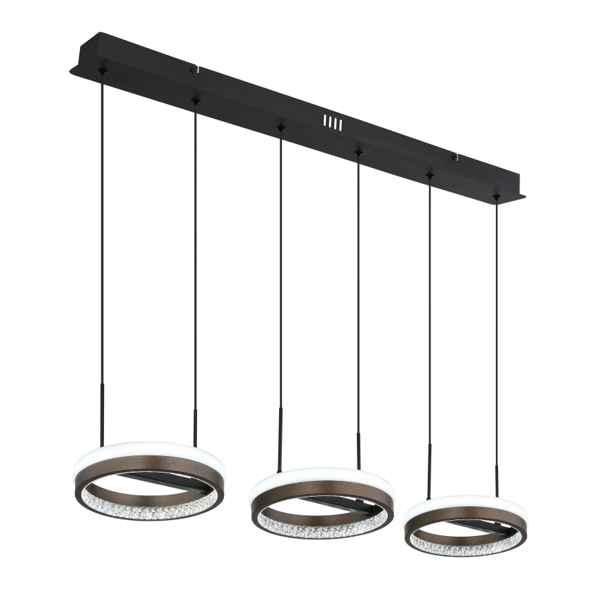 Globo - LED Luster na lanku LED/40W/230V 3000/4000/6000K hnedá