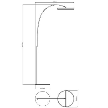 Globo - LED Stmievateľná dotyková stojacia lampa LED/24W/230V 3000-6000K