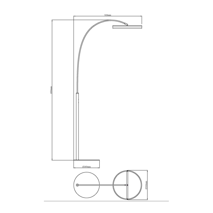 Globo - LED Stmievateľná dotyková stojacia lampa LED/24W/230V 3000-6000K