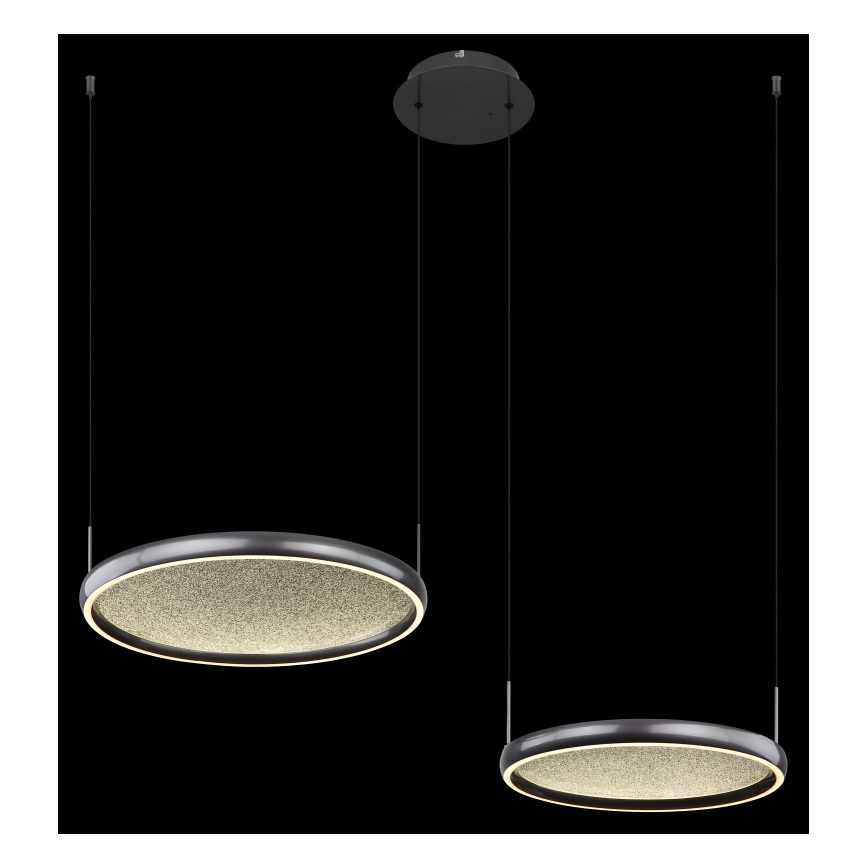 Globo - LED Stmievateľný luster na lanku LED/50W/230V 2700-6000K čierna + diaľkové ovládanie