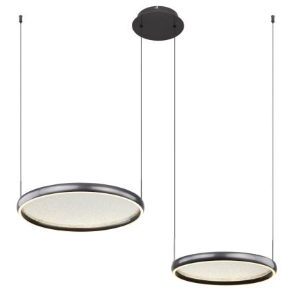 Globo - LED Stmievateľný luster na lanku LED/50W/230V 2700-6000K čierna + diaľkové ovládanie