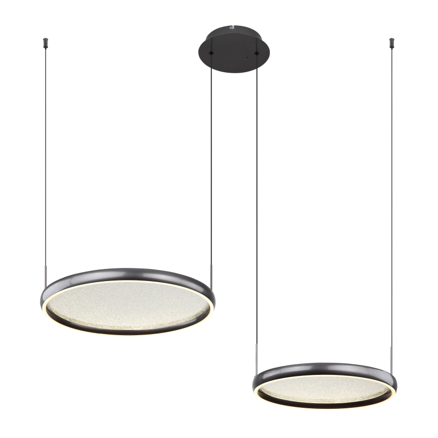Globo - LED Stmievateľný luster na lanku LED/50W/230V 2700-6000K čierna + diaľkové ovládanie