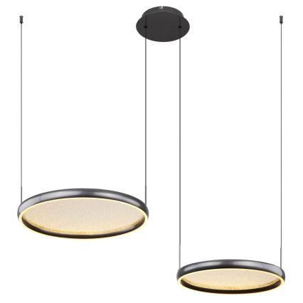 Globo - LED Stmievateľný luster na lanku LED/50W/230V 2700-6000K čierna + diaľkové ovládanie