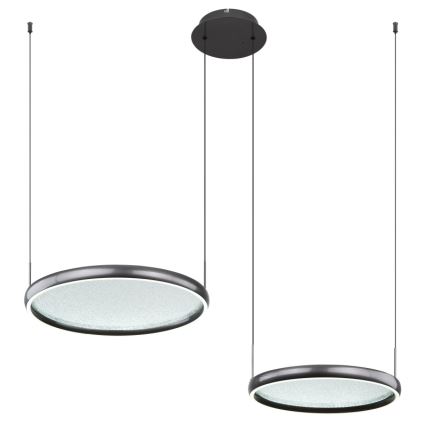 Globo - LED Stmievateľný luster na lanku LED/50W/230V 2700-6000K čierna + diaľkové ovládanie