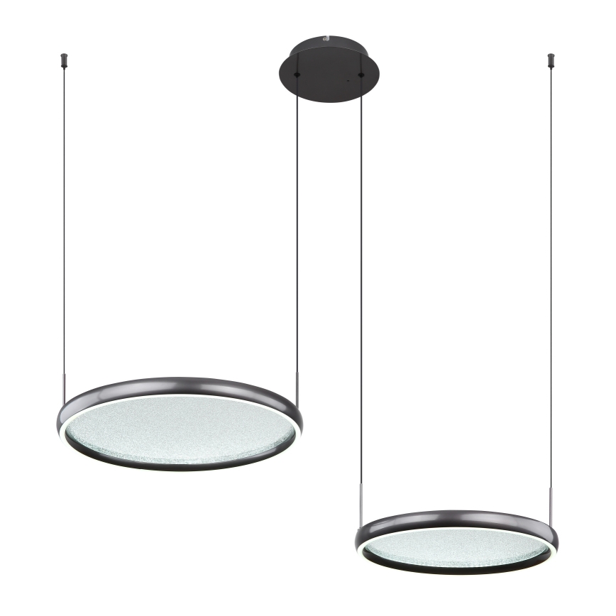 Globo - LED Stmievateľný luster na lanku LED/50W/230V 2700-6000K čierna + diaľkové ovládanie