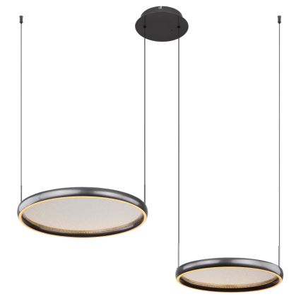 Globo - LED Stmievateľný luster na lanku LED/50W/230V 2700-6000K čierna + diaľkové ovládanie