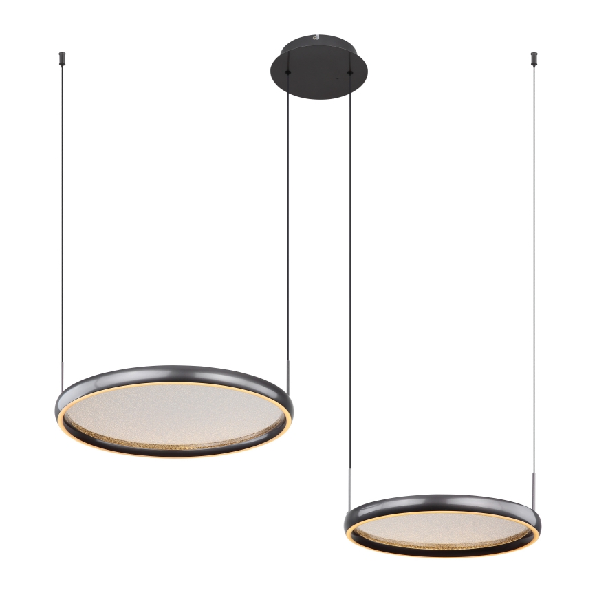 Globo - LED Stmievateľný luster na lanku LED/50W/230V 2700-6000K čierna + diaľkové ovládanie