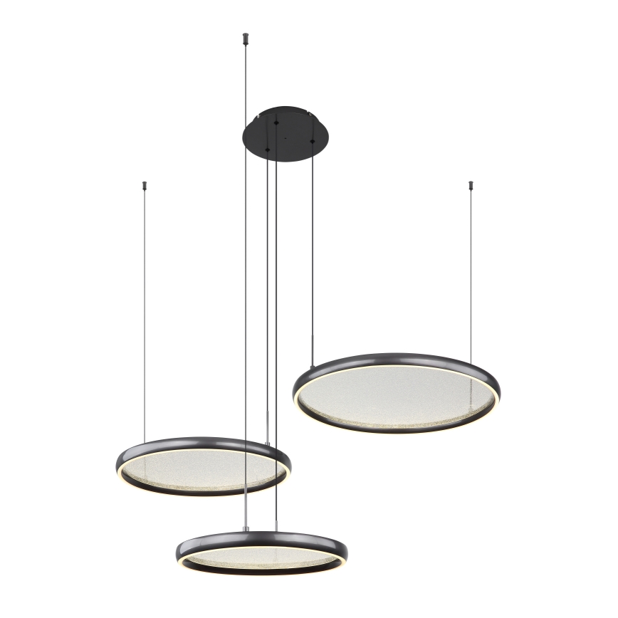 Globo - LED Stmievateľný luster na lanku LED/55W/230V 2700-6000K čierna + diaľkové ovládanie