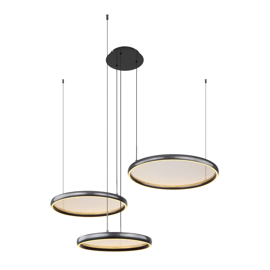 Globo - LED Stmievateľný luster na lanku LED/55W/230V 2700-6000K čierna + diaľkové ovládanie
