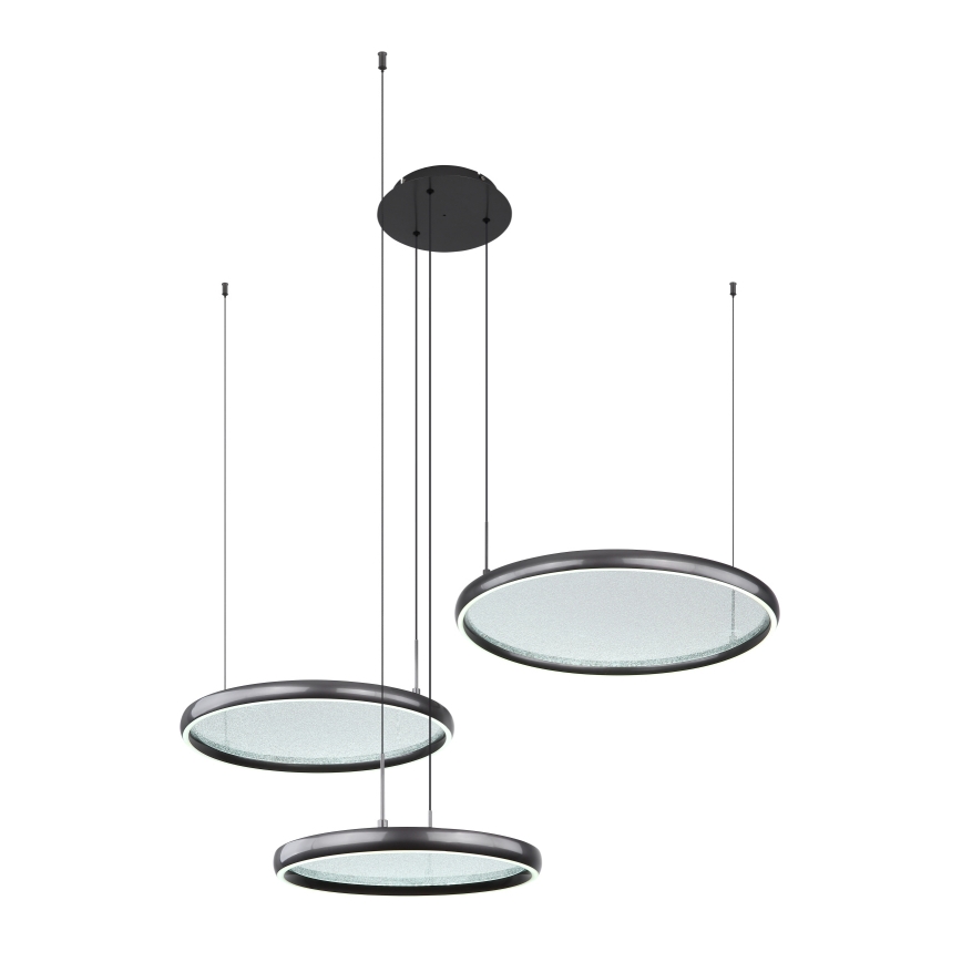Globo - LED Stmievateľný luster na lanku LED/55W/230V 2700-6000K čierna + diaľkové ovládanie