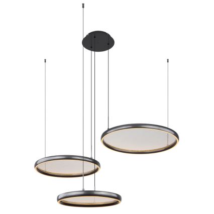 Globo - LED Stmievateľný luster na lanku LED/55W/230V 2700-6000K čierna + diaľkové ovládanie