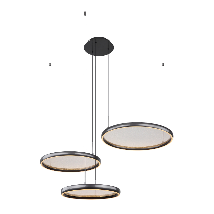 Globo - LED Stmievateľný luster na lanku LED/55W/230V 2700-6000K čierna + diaľkové ovládanie