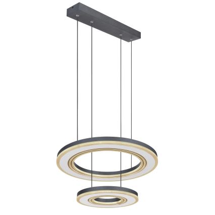 Globo - LED Stmievateľný luster na lanku LED/50W/230V 2700-6000K pr. 50 cm čierna + diaľkové ovládanie