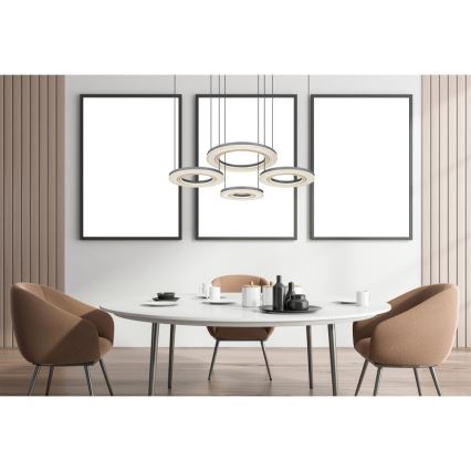 Globo - LED Stmievateľný luster na lanku LED/80W/230V 2700-6000K čierna + diaľkové ovládanie