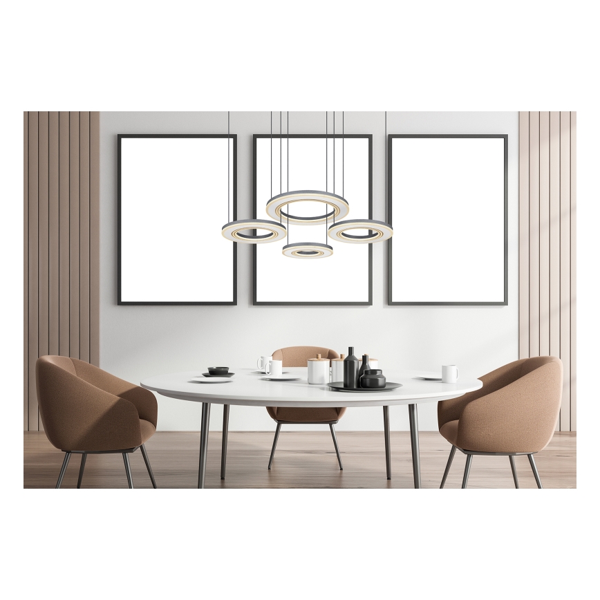 Globo - LED Stmievateľný luster na lanku LED/80W/230V 2700-6000K čierna + diaľkové ovládanie