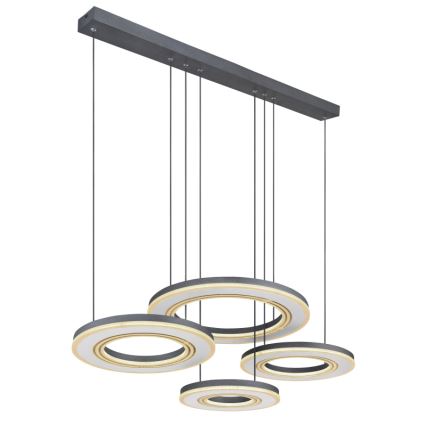 Globo - LED Stmievateľný luster na lanku LED/80W/230V 2700-6000K čierna + diaľkové ovládanie
