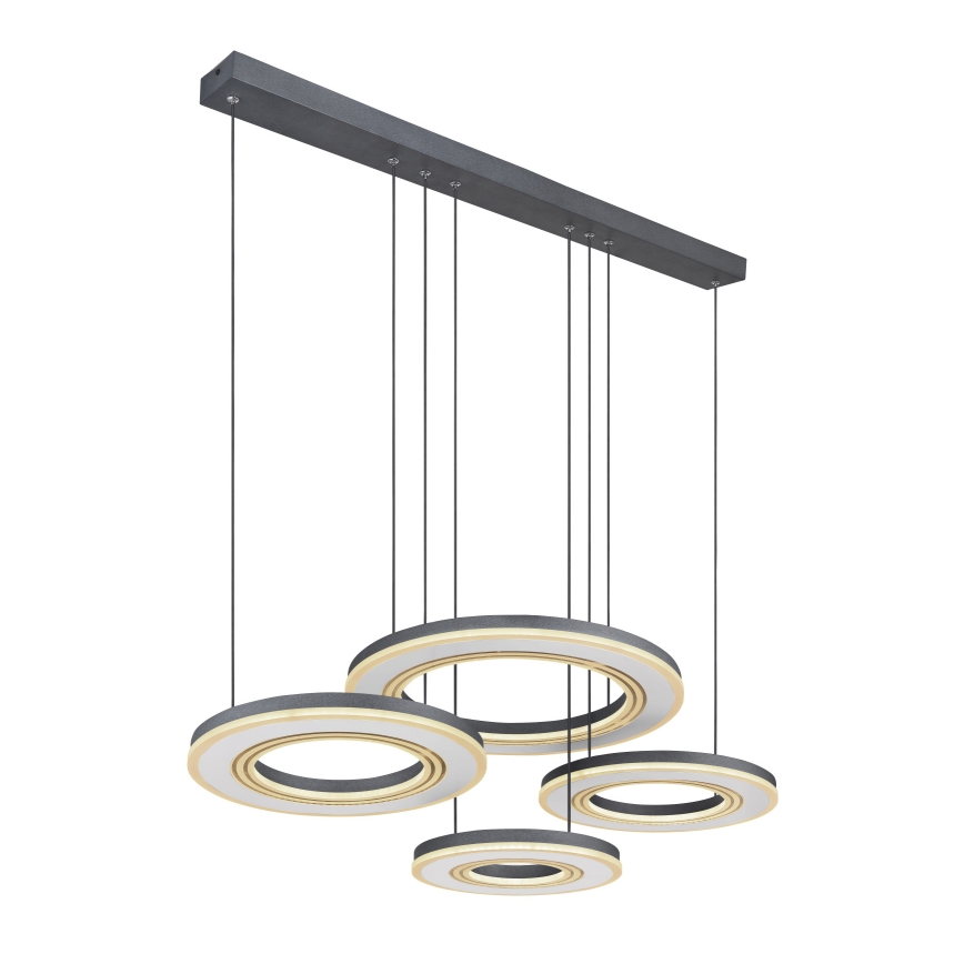 Globo - LED Stmievateľný luster na lanku LED/80W/230V 2700-6000K čierna + diaľkové ovládanie