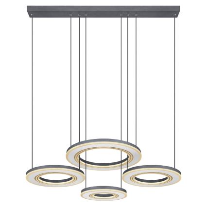 Globo - LED Stmievateľný luster na lanku LED/80W/230V 2700-6000K čierna + diaľkové ovládanie