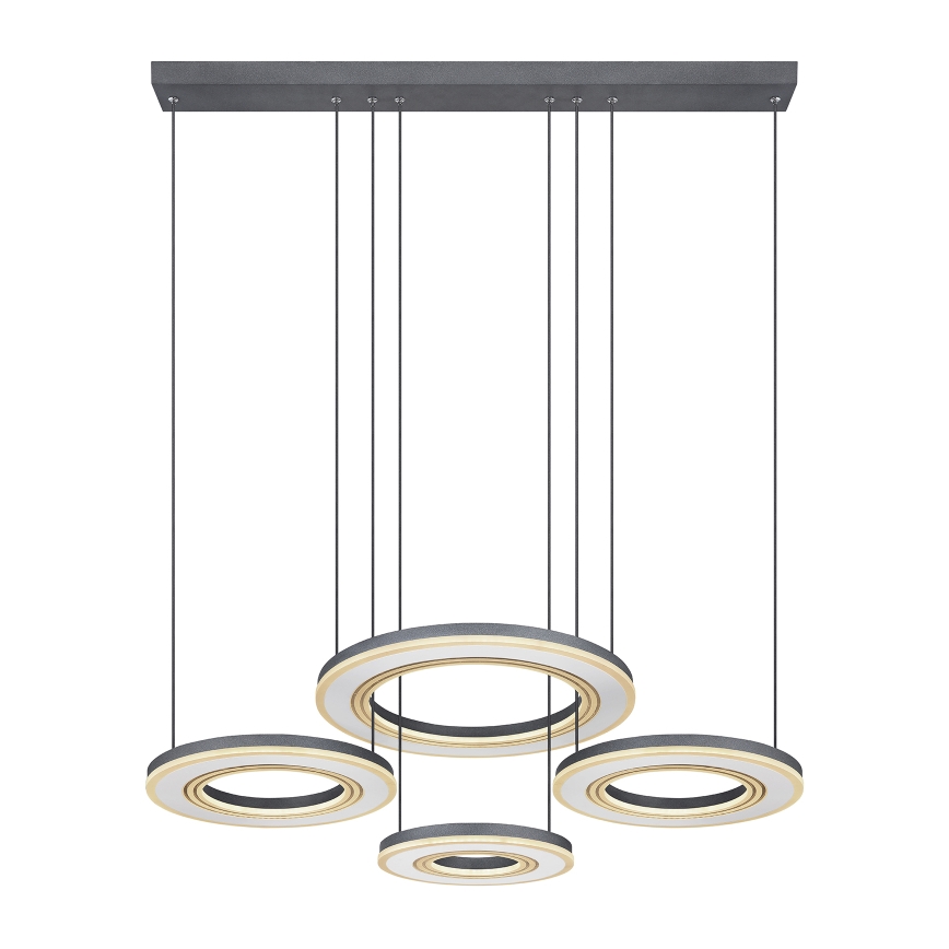Globo - LED Stmievateľný luster na lanku LED/80W/230V 2700-6000K čierna + diaľkové ovládanie
