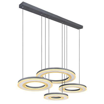 Globo - LED Stmievateľný luster na lanku LED/80W/230V 2700-6000K čierna + diaľkové ovládanie