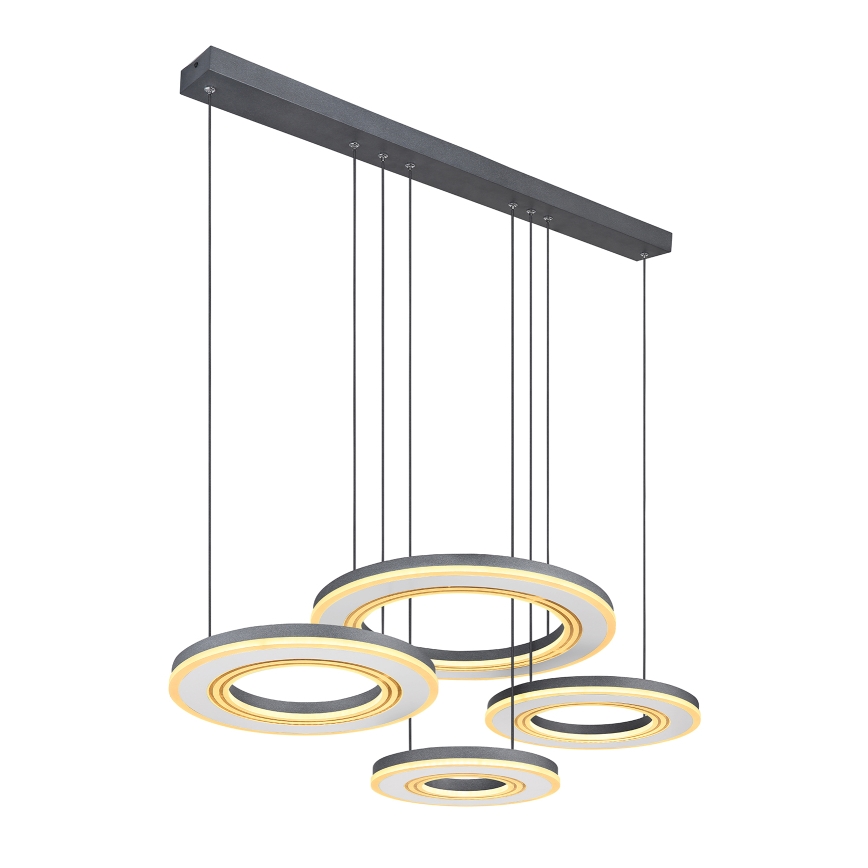 Globo - LED Stmievateľný luster na lanku LED/80W/230V 2700-6000K čierna + diaľkové ovládanie