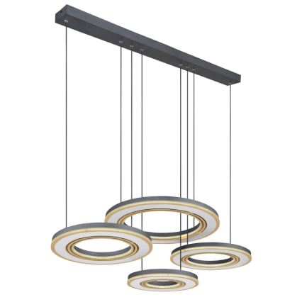Globo - LED Stmievateľný luster na lanku LED/80W/230V 2700-6000K čierna + diaľkové ovládanie