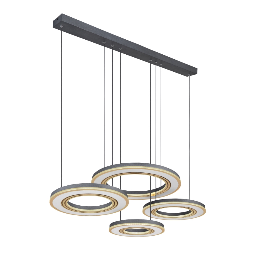 Globo - LED Stmievateľný luster na lanku LED/80W/230V 2700-6000K čierna + diaľkové ovládanie