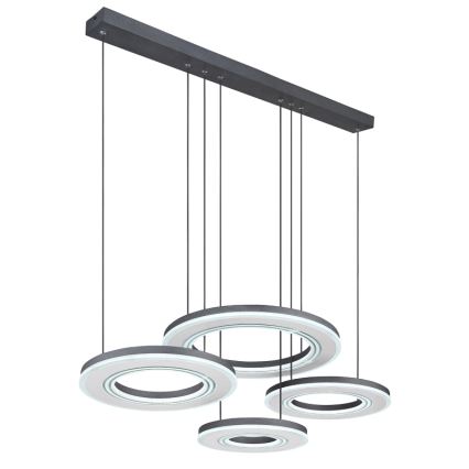 Globo - LED Stmievateľný luster na lanku LED/80W/230V 2700-6000K čierna + diaľkové ovládanie