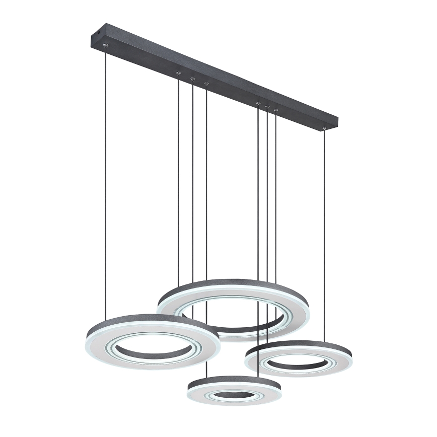 Globo - LED Stmievateľný luster na lanku LED/80W/230V 2700-6000K čierna + diaľkové ovládanie