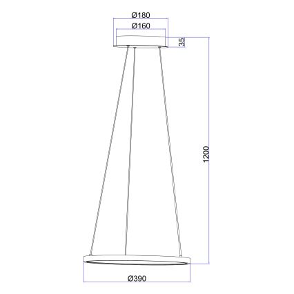 Globo - LED Luster na lanku LED/19W/230V