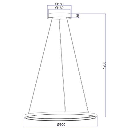 Globo - LED Luster na lanku LED/29W/230V