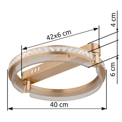 Globo - LED Stmievateľné krištáľové stropné svietidlo LED/36W/230V 2700K-6000K + diaľkové ovládanie