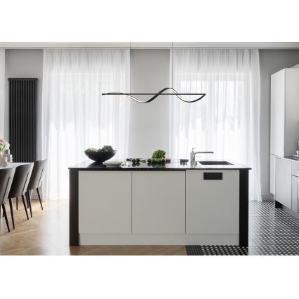 Globo - LED Luster na lanku LED/24W/230V 3000K čierna