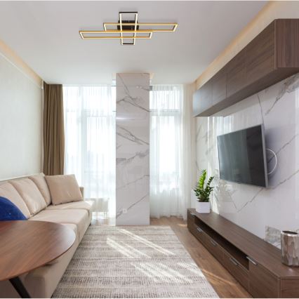 Globo - LED Stropné svietidlo LED/40W/230V 3000K 60x80 cm čierna/zlatá