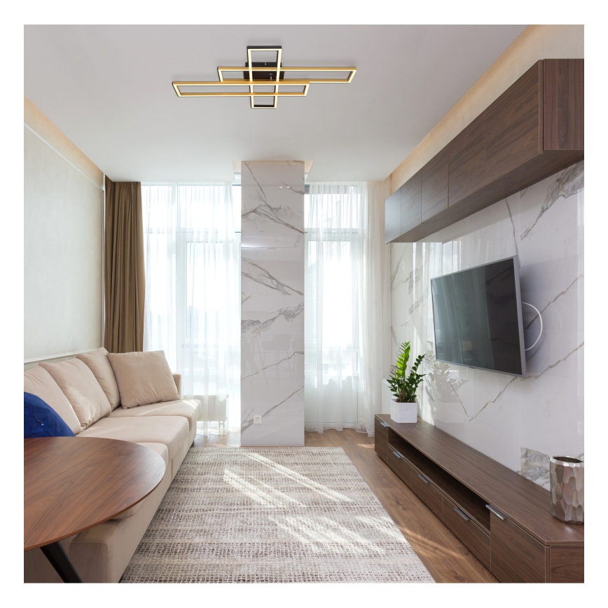 Globo - LED Stropné svietidlo LED/40W/230V 3000K 60x80 cm čierna/zlatá