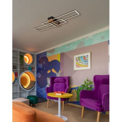 Globo - LED Stropné svietidlo LED/40W/230V 3000K 25x100 cm čierna