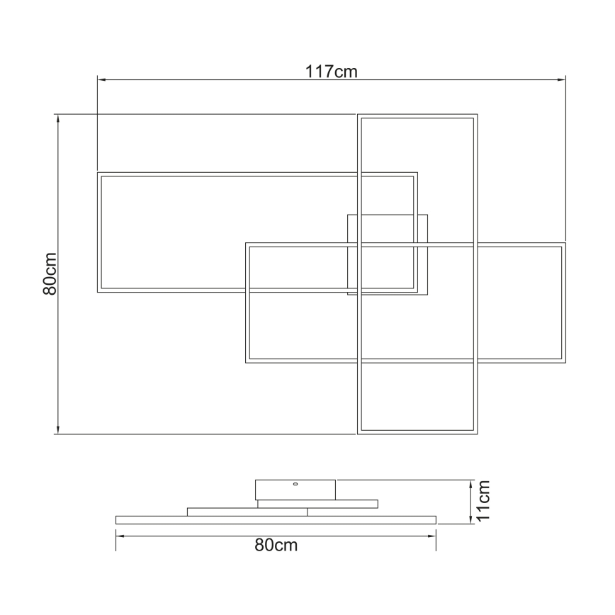 Globo - LED Stmievateľné stropné svietidlo LED/100W/230V 3000-6000K + diaľkové ovládanie
