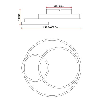 Globo - LED Stropné svietidlo LED/36W/230V