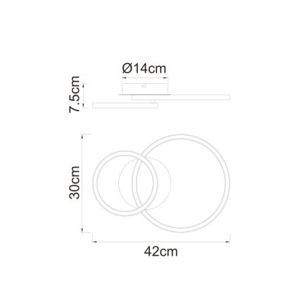 Globo - LED Prisadený luster LED/18W/230V