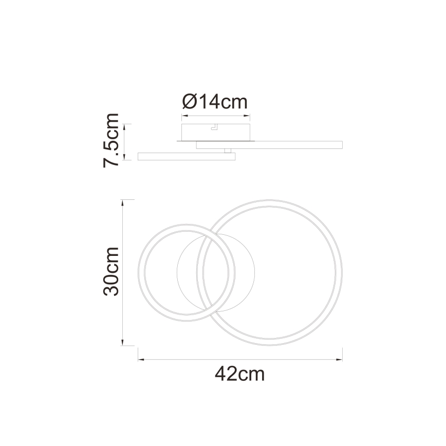 Globo - LED Prisadený luster LED/18W/230V